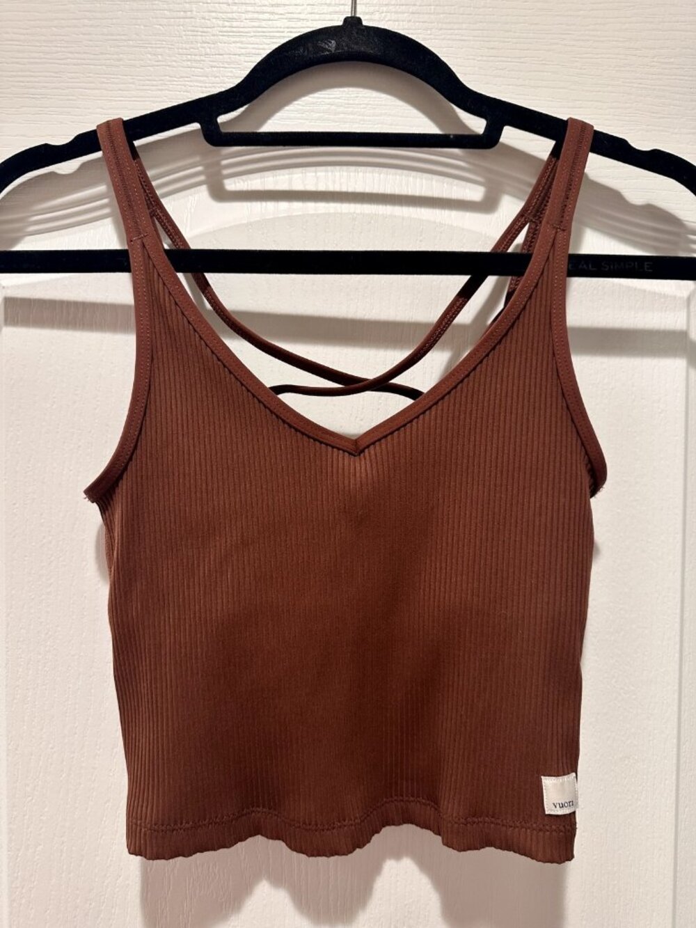 Vuori - Ribbed Crop Tank Top in Terracotta - NWOT!